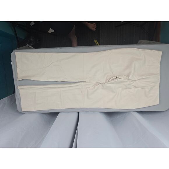 RARE VINTAGE Tommy Hilfiger Leather Pants Women's Size 6 CREAM OFF WHITE - Picture 11 of 13